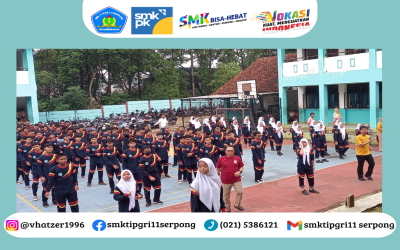 Senam Anak Indonesia Hebat - Jumat Sehat bersama SMKS TI PGRI 11 Serpong