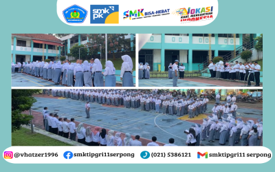 Hari Pertama Penuh Makna, Dari Upacara Bendera Hingga Halal Bihalal - SMKS TI PGRI 11 Serpong